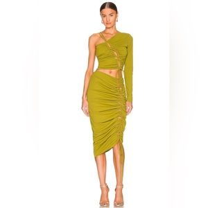 Nicholas asymmetrical crop top and skirt set
